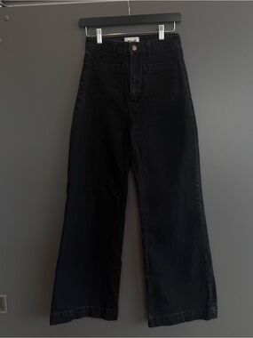 ROLLA'S Black High-Rise Wide-Leg Jeans